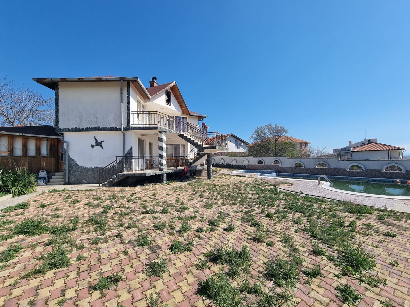 Luxury house with swimming pool and sea panorama in Sveti Vlas – only 1 km from the beach
