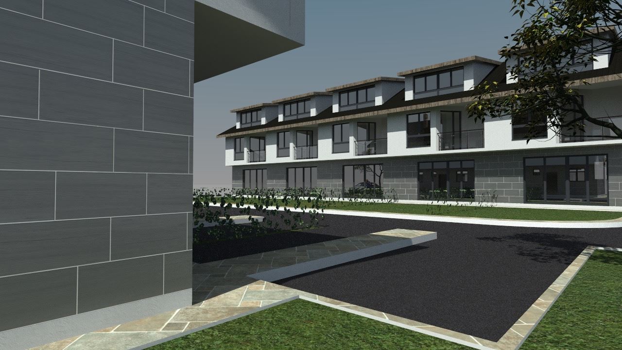 Three-storey terraced house in Banevo – modern construction, yard and two parking spaces