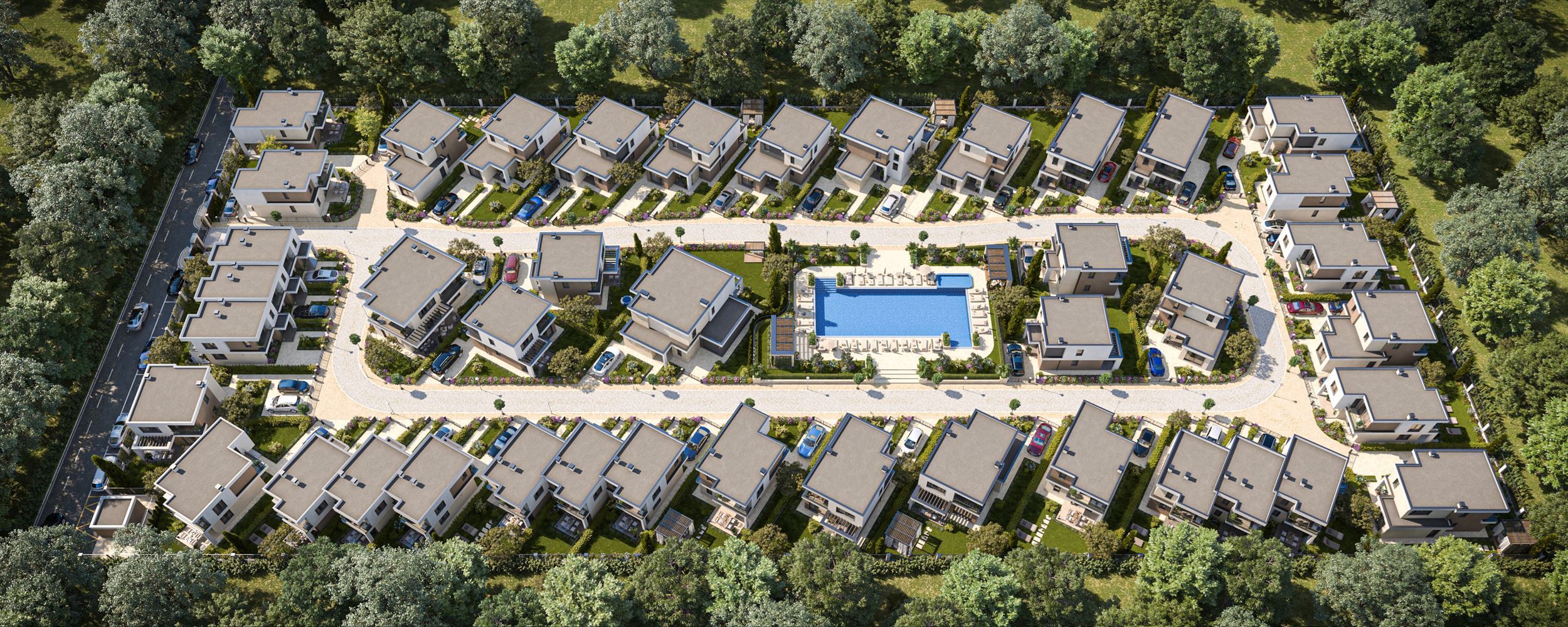 Modern two-storey house in a gated complex between Pomorie and Sarafovo – comfort, security and year-round living