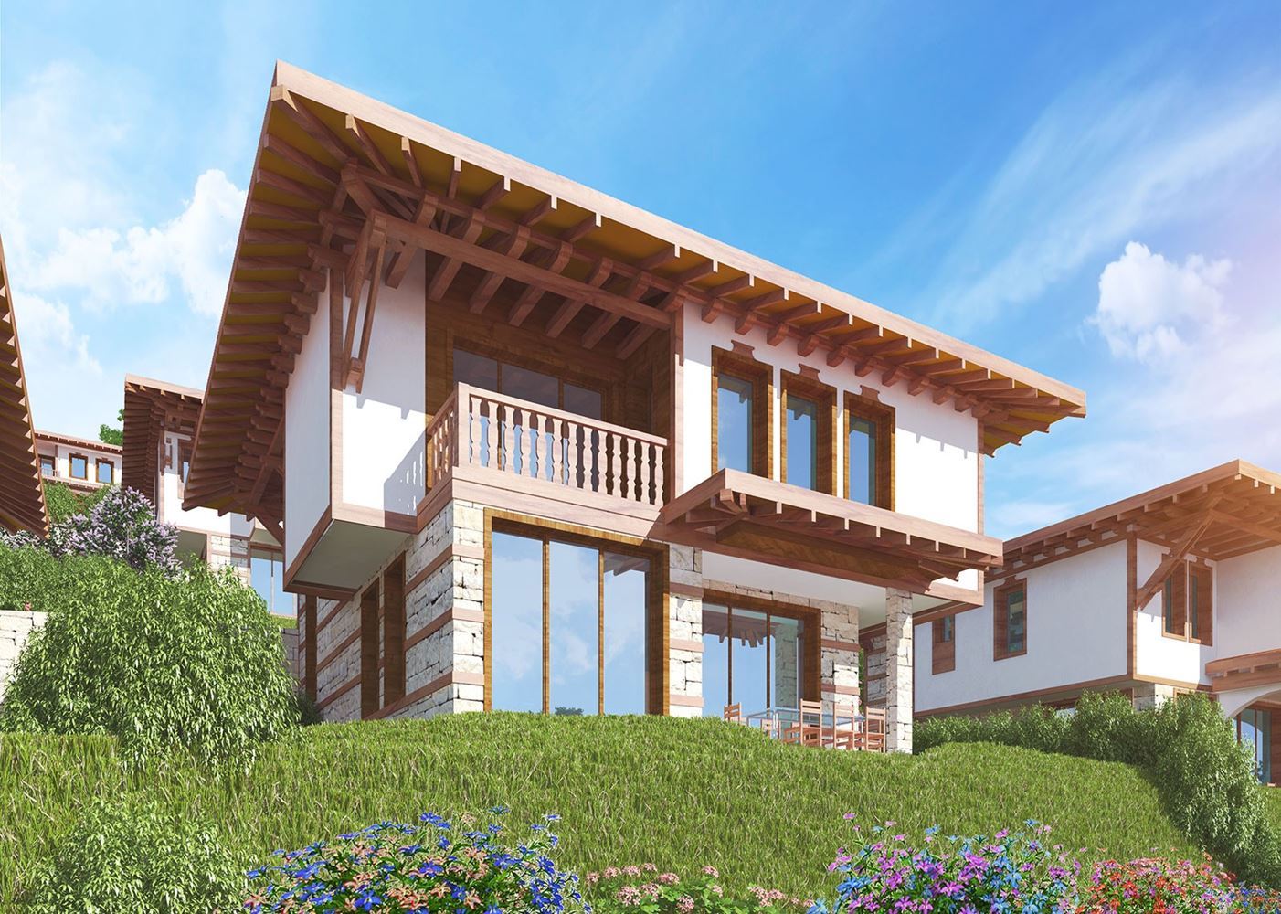 New Semi-Detached House with Three Bedrooms in Sveti Vlas – Sea Panorama, Nature and a Prestigious Gated Complex