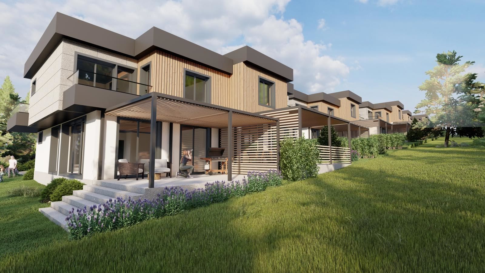 Two-storey modern house in a gated complex near Sunny Beach – eco environment, space and luxury