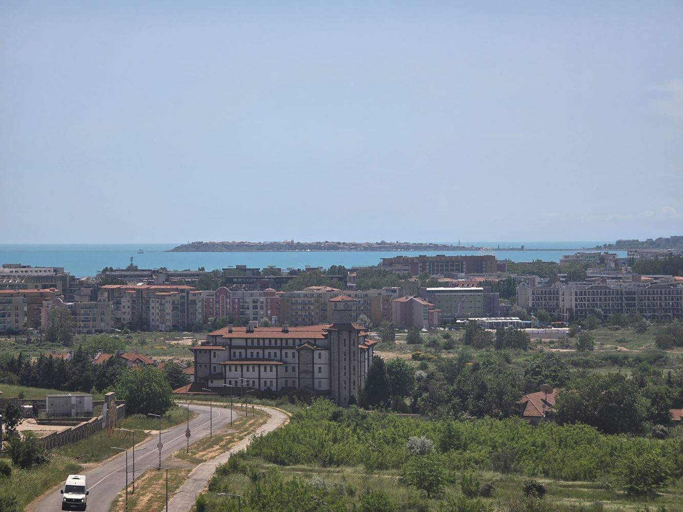 Luxury spacious house with panoramic terraces and a private garden in a modern complex near the sea
