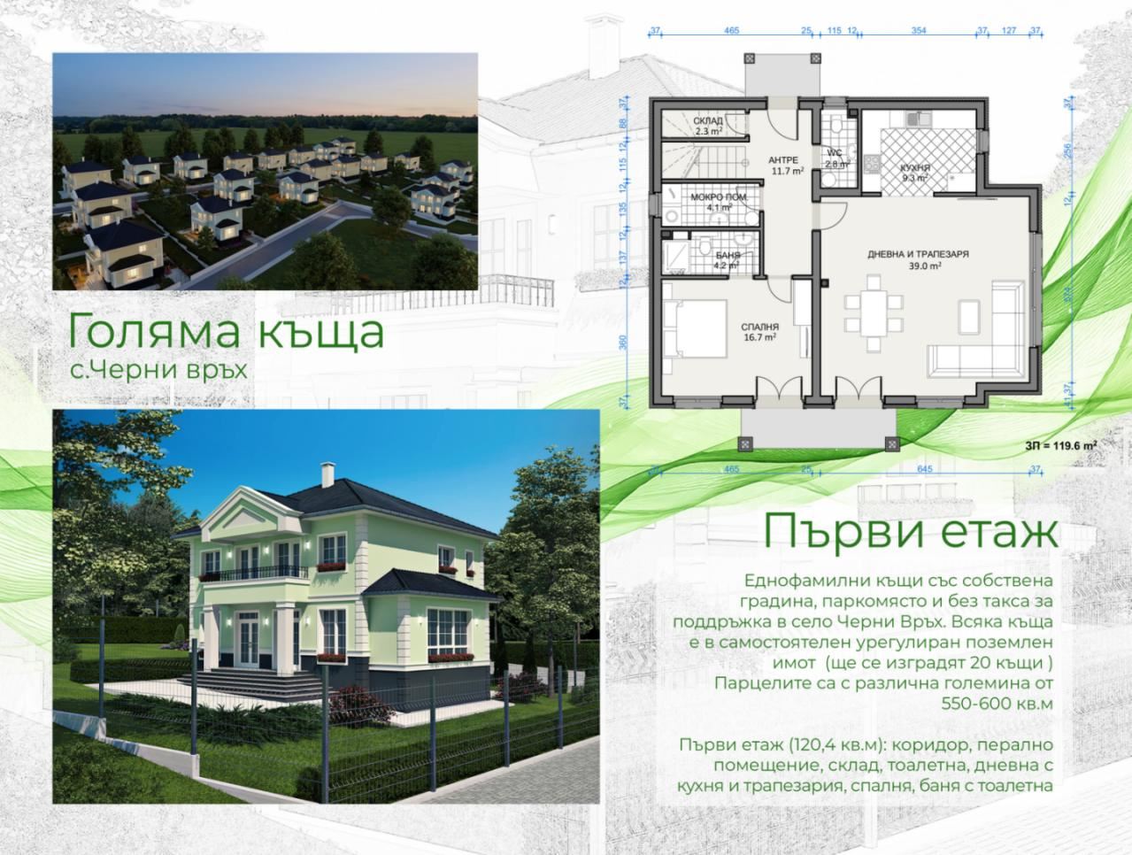 Detached house with a large yard and four bedrooms – Cherni Vrah village