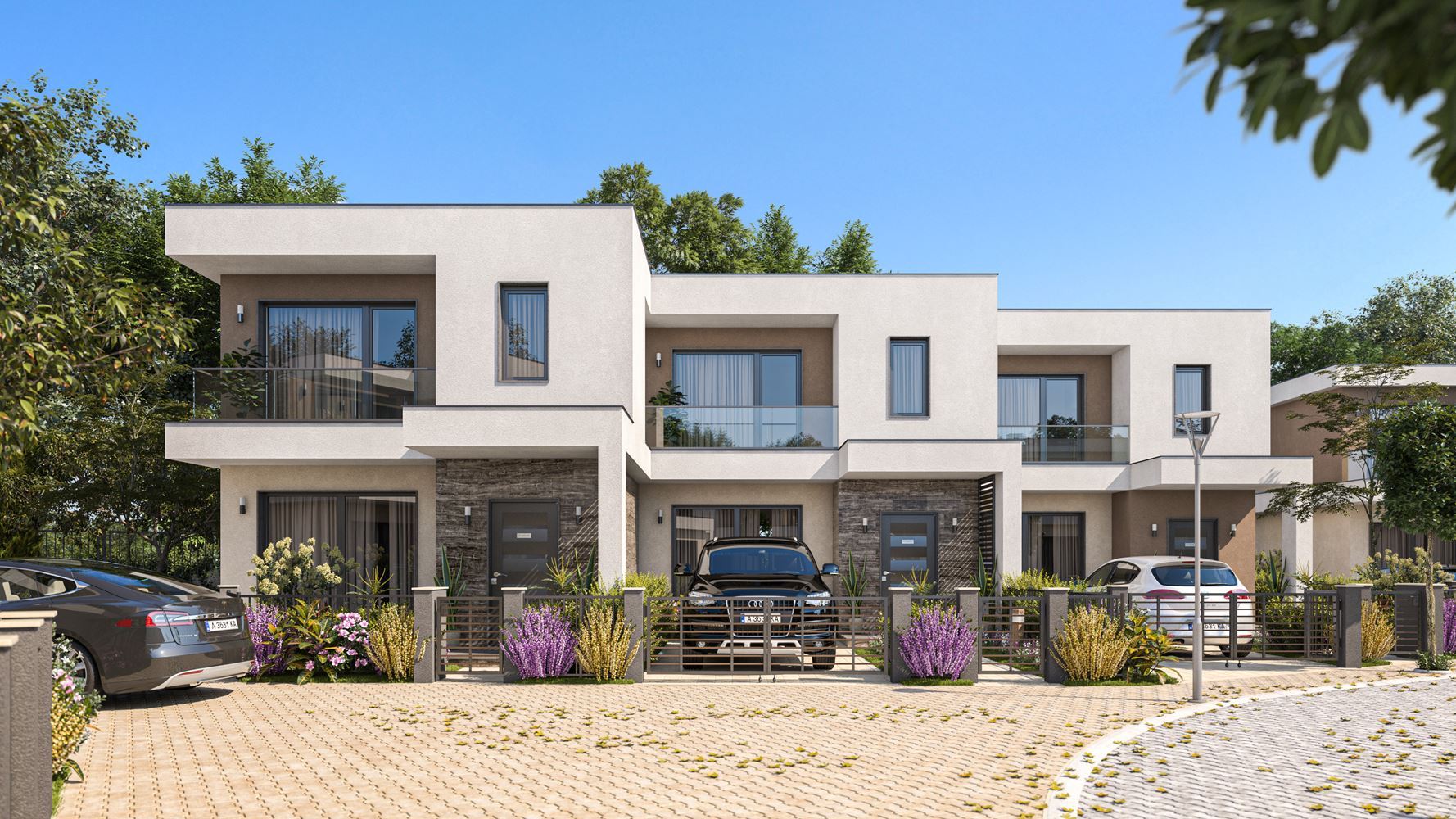 Modern two-storey house in a gated complex between Pomorie and Sarafovo – comfort, security and year-round living