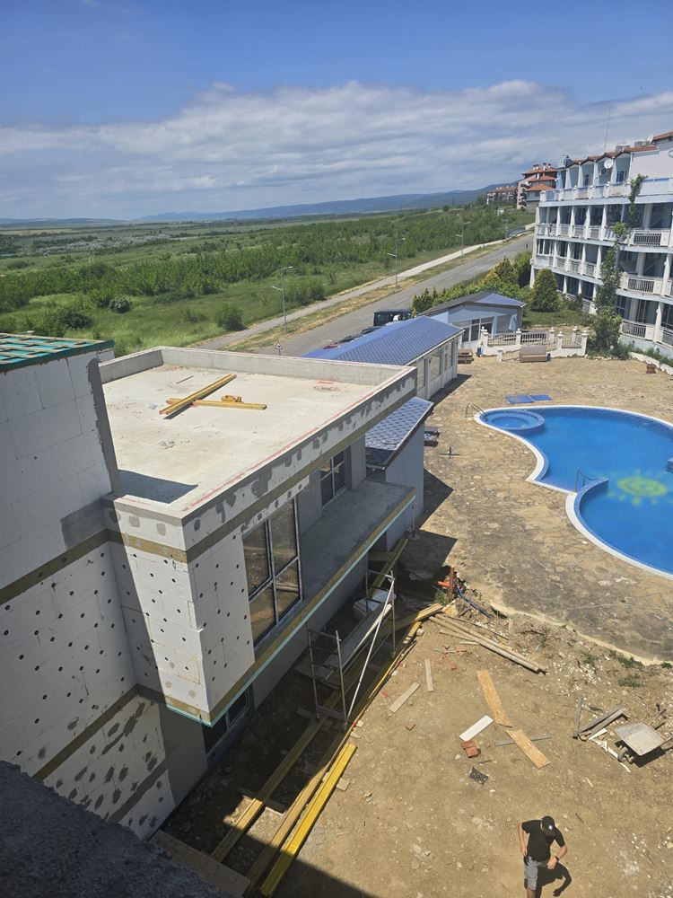 Luxury spacious house with panoramic terraces and a private garden in a modern complex near the sea