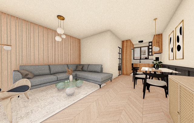 Three-storey terraced house in Banevo – modern construction, yard and two parking spaces