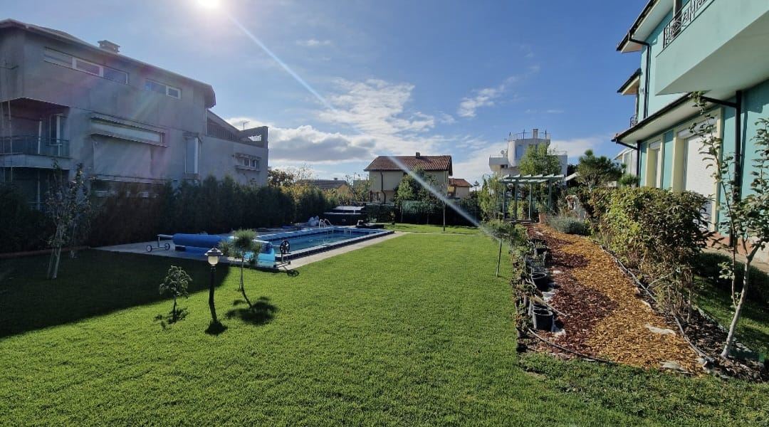 Modern detached house with sea panorama and heated pool in Chervenka, Chernomorets