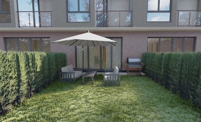 Three-storey terraced house in Banevo – modern construction, yard and two parking spaces