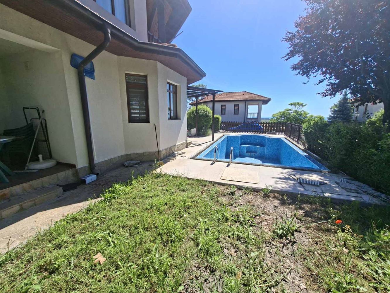 Two-Story House with Sea View, Private Yard and Parking Space in a Gated Complex