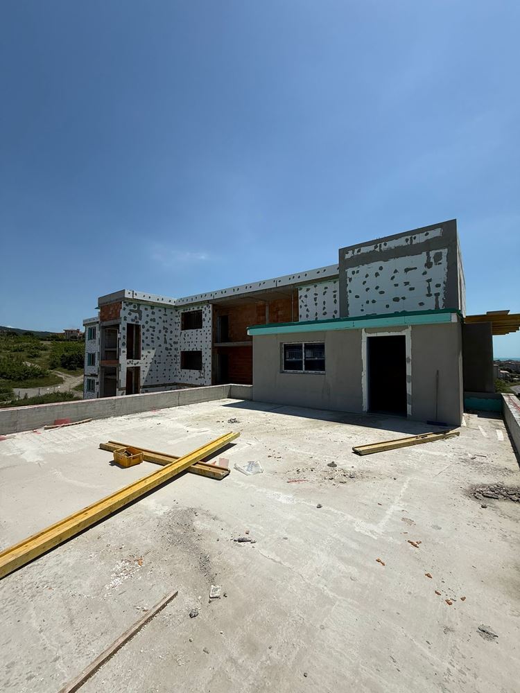 Luxury spacious house with panoramic terraces and a private garden in a modern complex near the sea