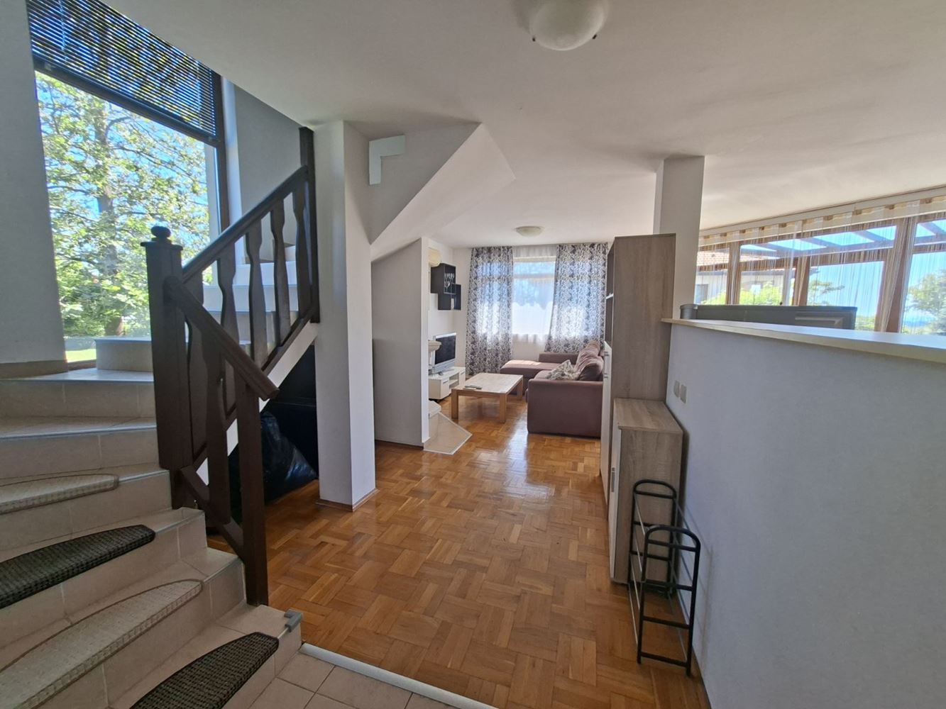 Two-Story House with Sea View, Private Yard and Parking Space in a Gated Complex