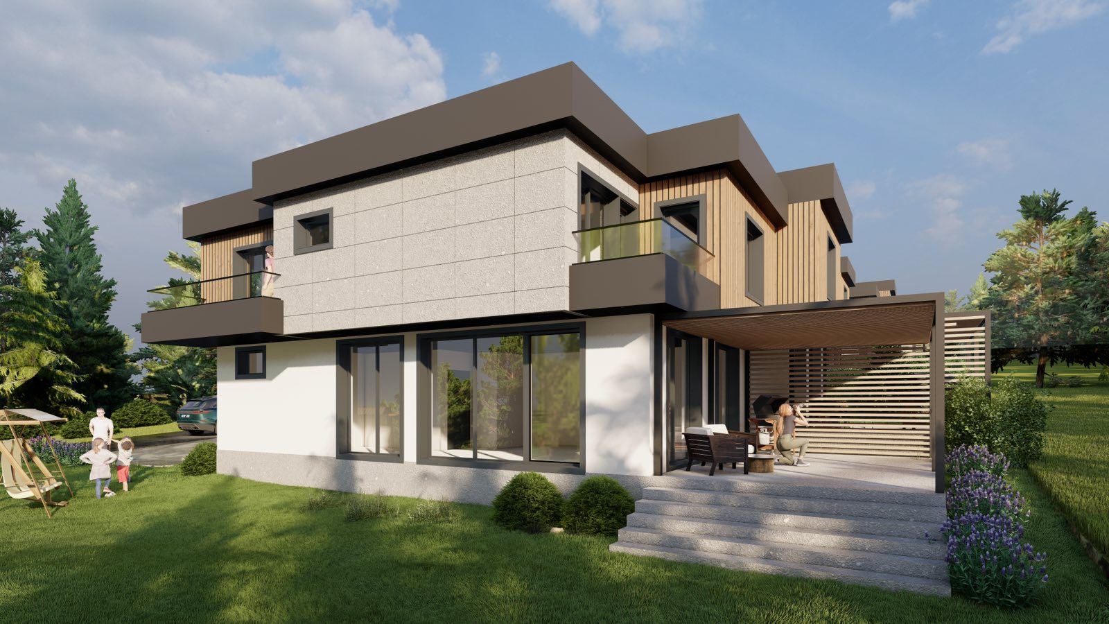 Two-storey modern house in a gated complex near Sunny Beach – eco environment, space and luxury