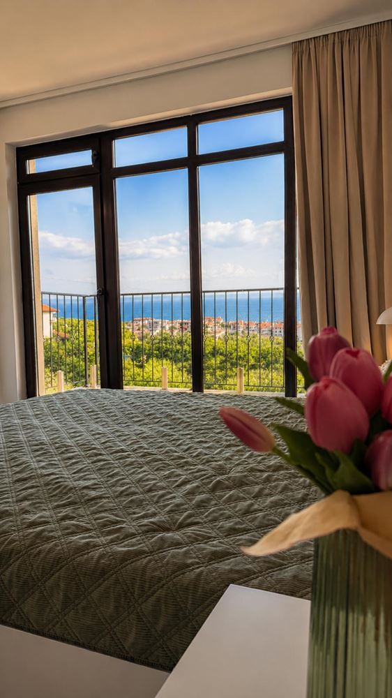 Luxury two-storey house with panoramic sea view above Sunny Beach – space, tranquility and life by the sea